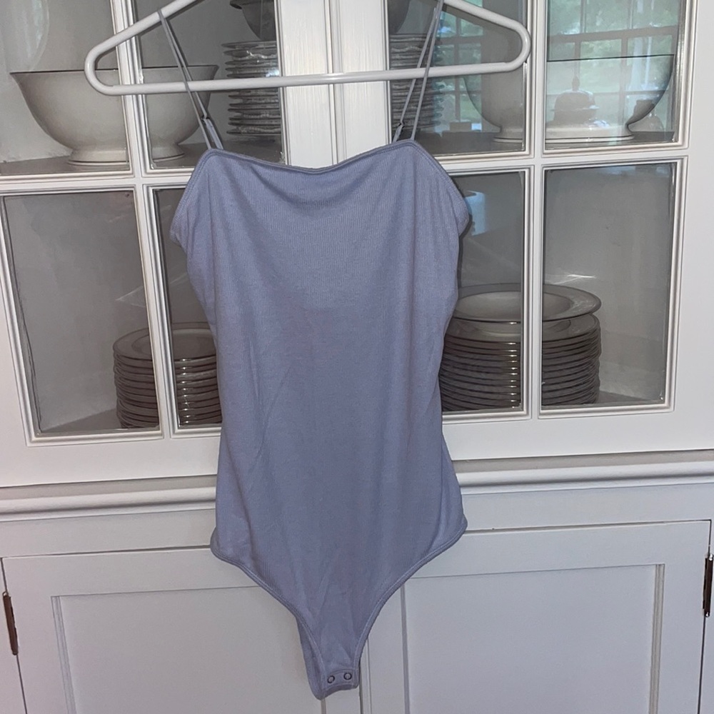 Hollister Blue Ribbed Bodysuit